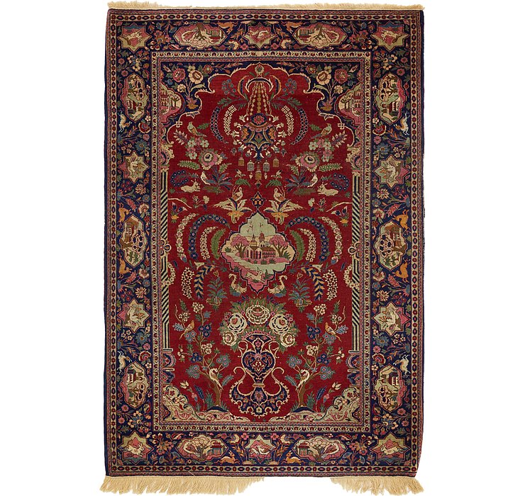 4' 6 x 6' 7 Isfahan Persian Rug