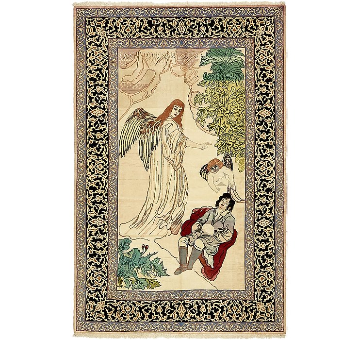 HandKnotted 3' 5 x 5' 3 Isfahan Persian Rug
