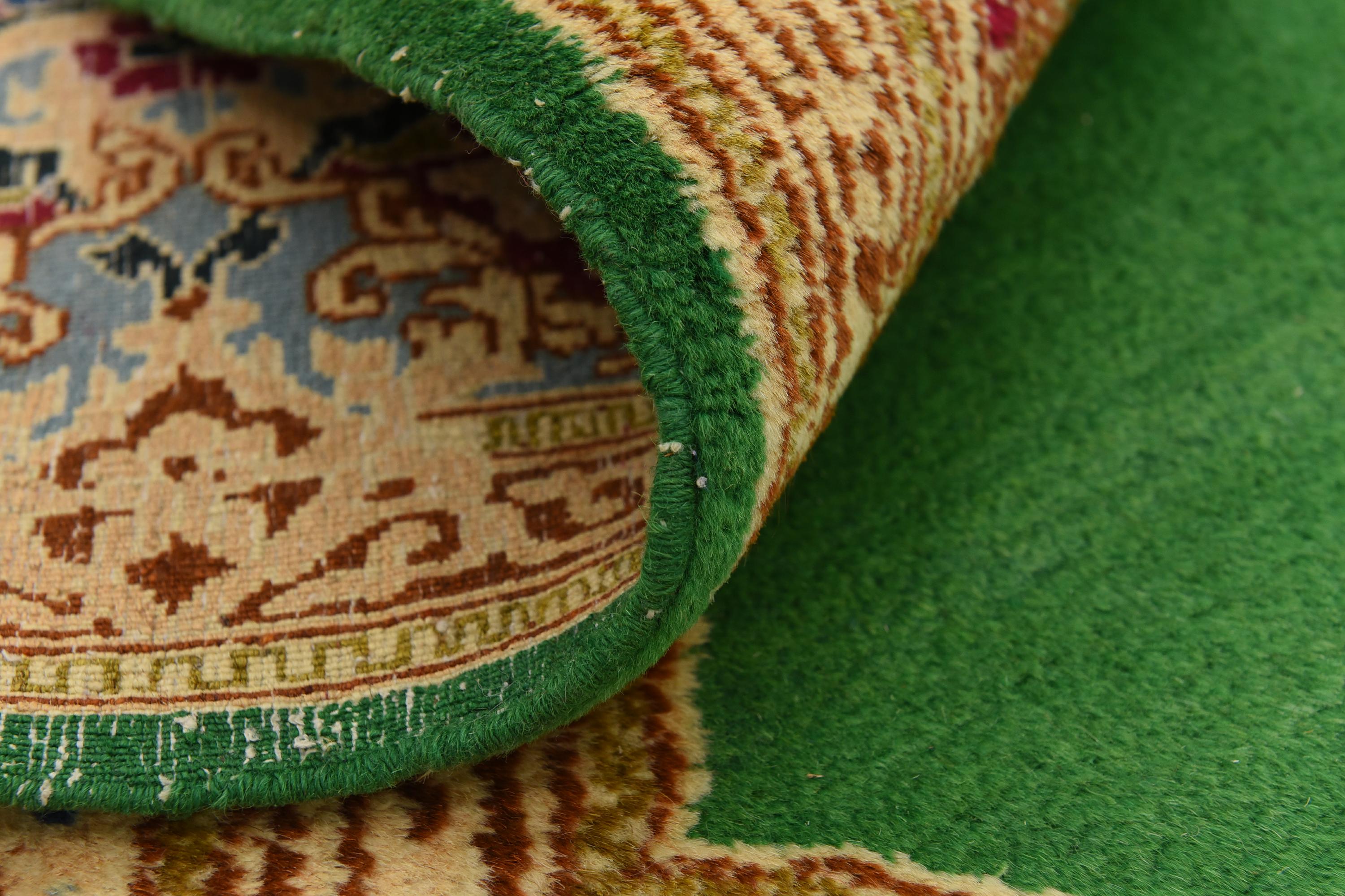 Green 9' 3 x 12' 3 Kerman Persian Rug Rugs.ca