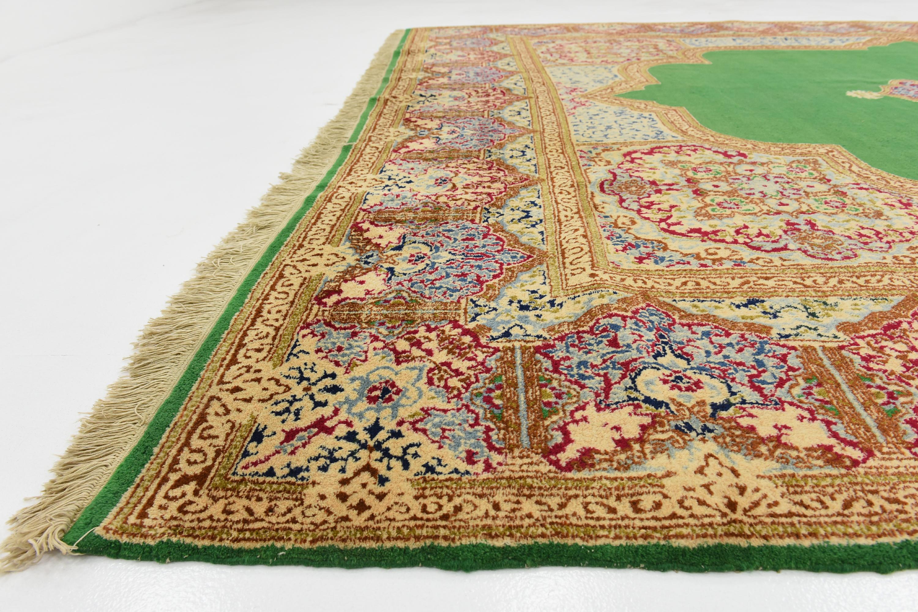 Green 9' 3 x 12' 3 Kerman Persian Rug Rugs.ca