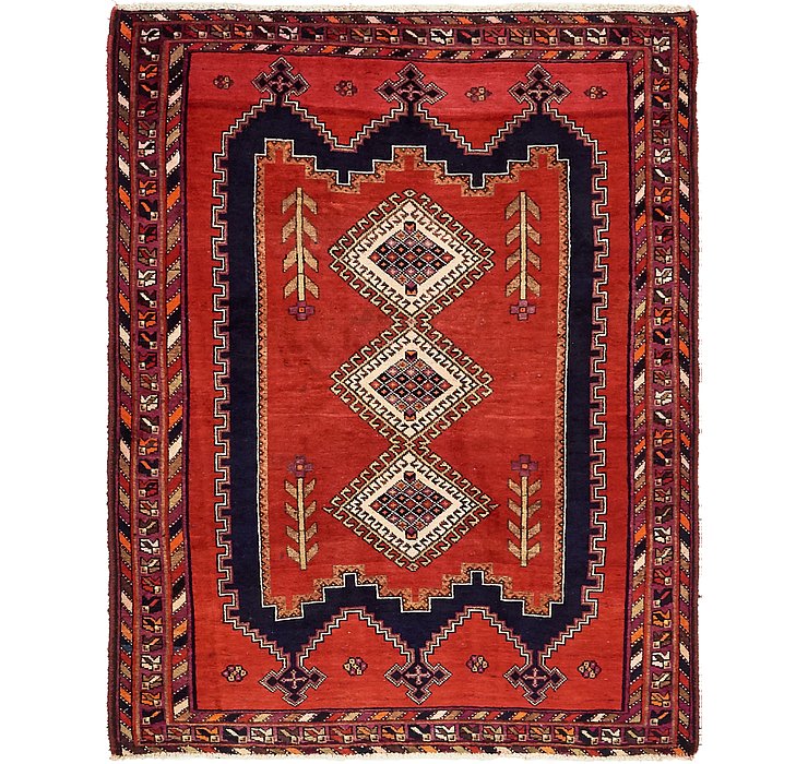 HandKnotted 4' 3 x 5' 7 Hamedan Persian Rug