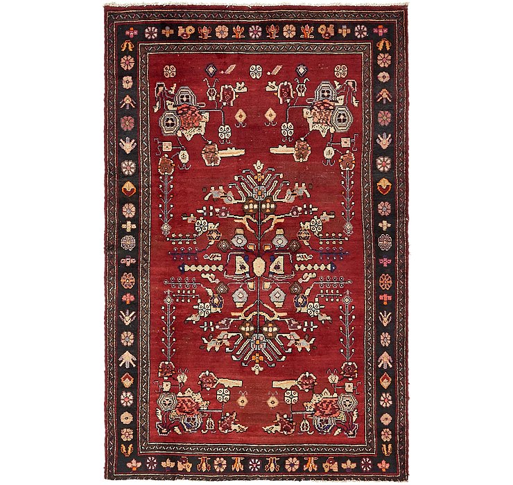 4' 5 x 7' Hamedan Persian Rug