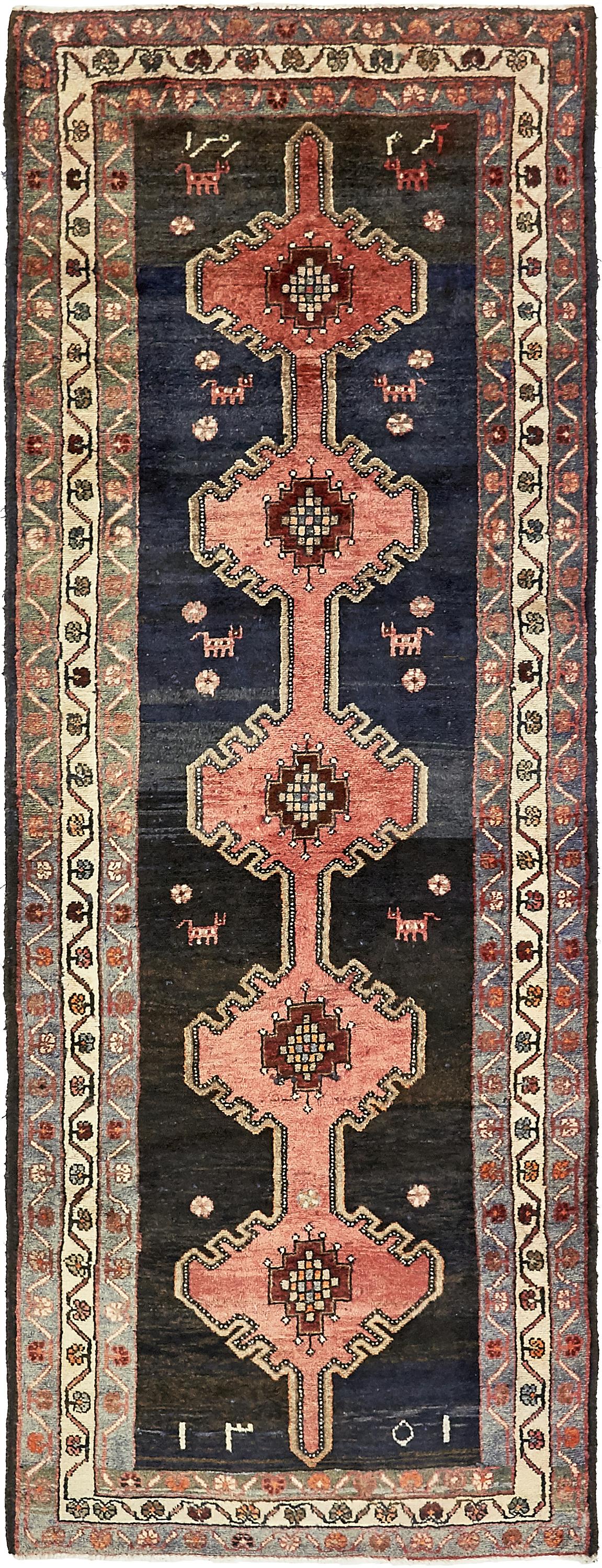 Black 3' 6 x 9' 2 Shahsavand Persian Runner Rug eSaleRugs
