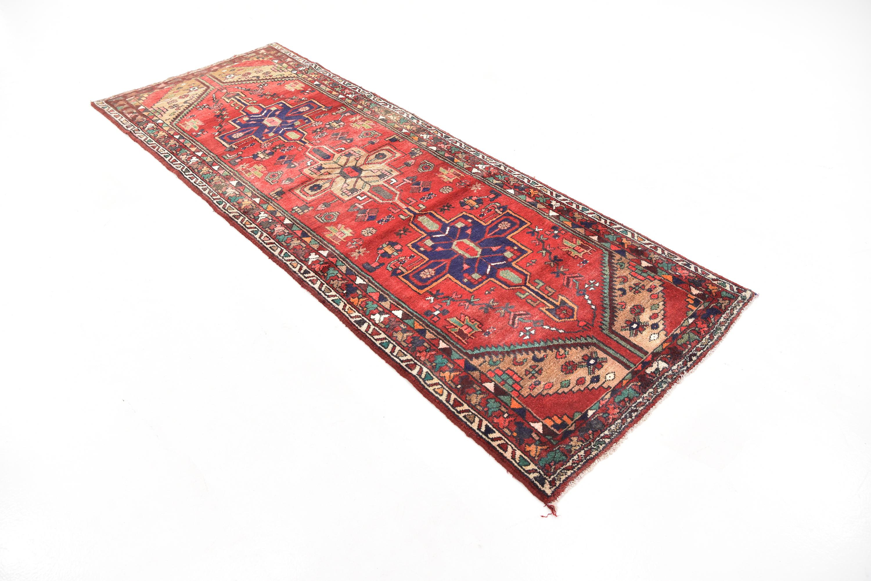 Red 3' 3 x 9' Hamedan Persian Runner Rug eSaleRugs