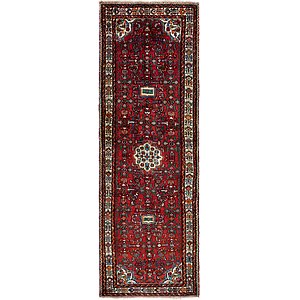 HandKnotted 3' 7 x 9' 11 Hossainabad Persian Run...