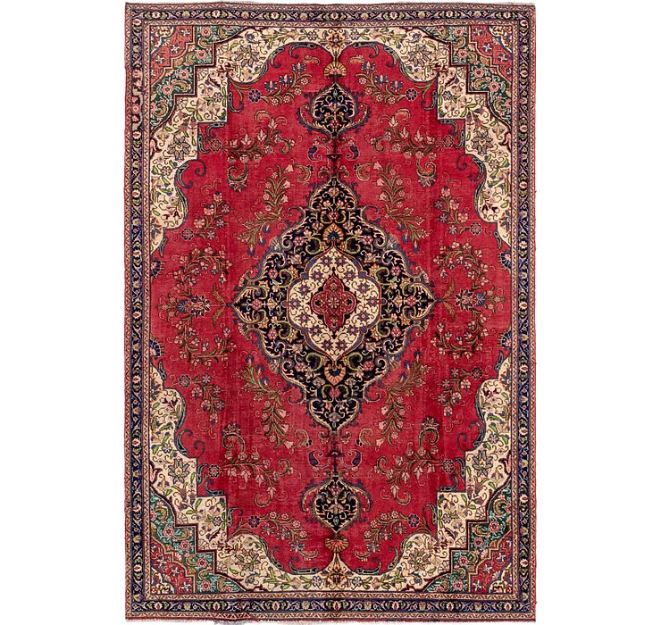 7' 2 x 10' 9 Tabriz Persian Rug