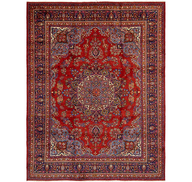 HandKnotted 9' 9 x 12' 7 Mashad Persian Rug