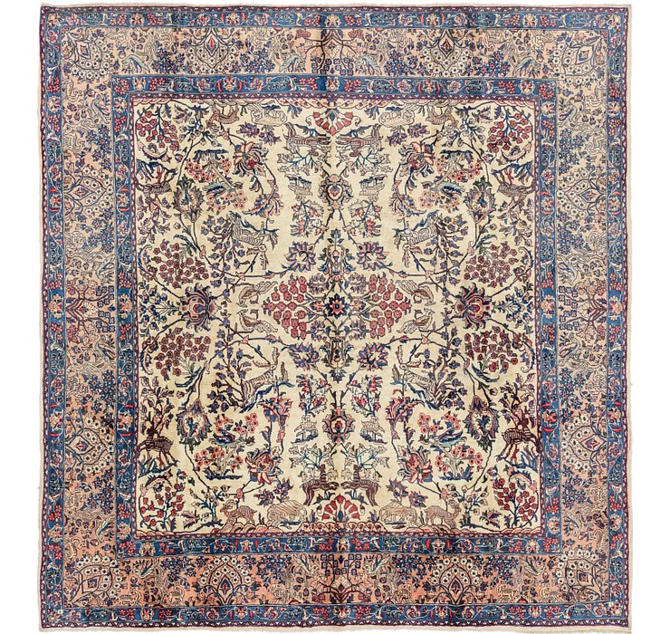 6' 8 x 9' Sarough Persian Square ...