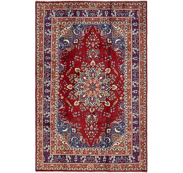 6' 6 x 10' Mashad Persian Rug