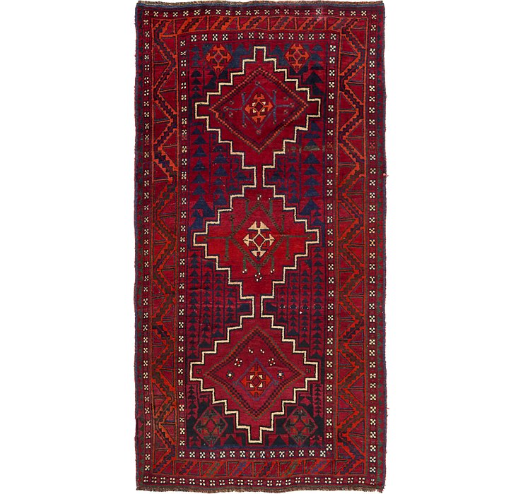 4' 11 x 9' 7 Shiraz-Lori Persian Run...