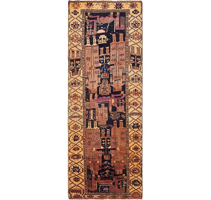 4' 2 x 11' 6 Shiraz-Lori Persian Run...
