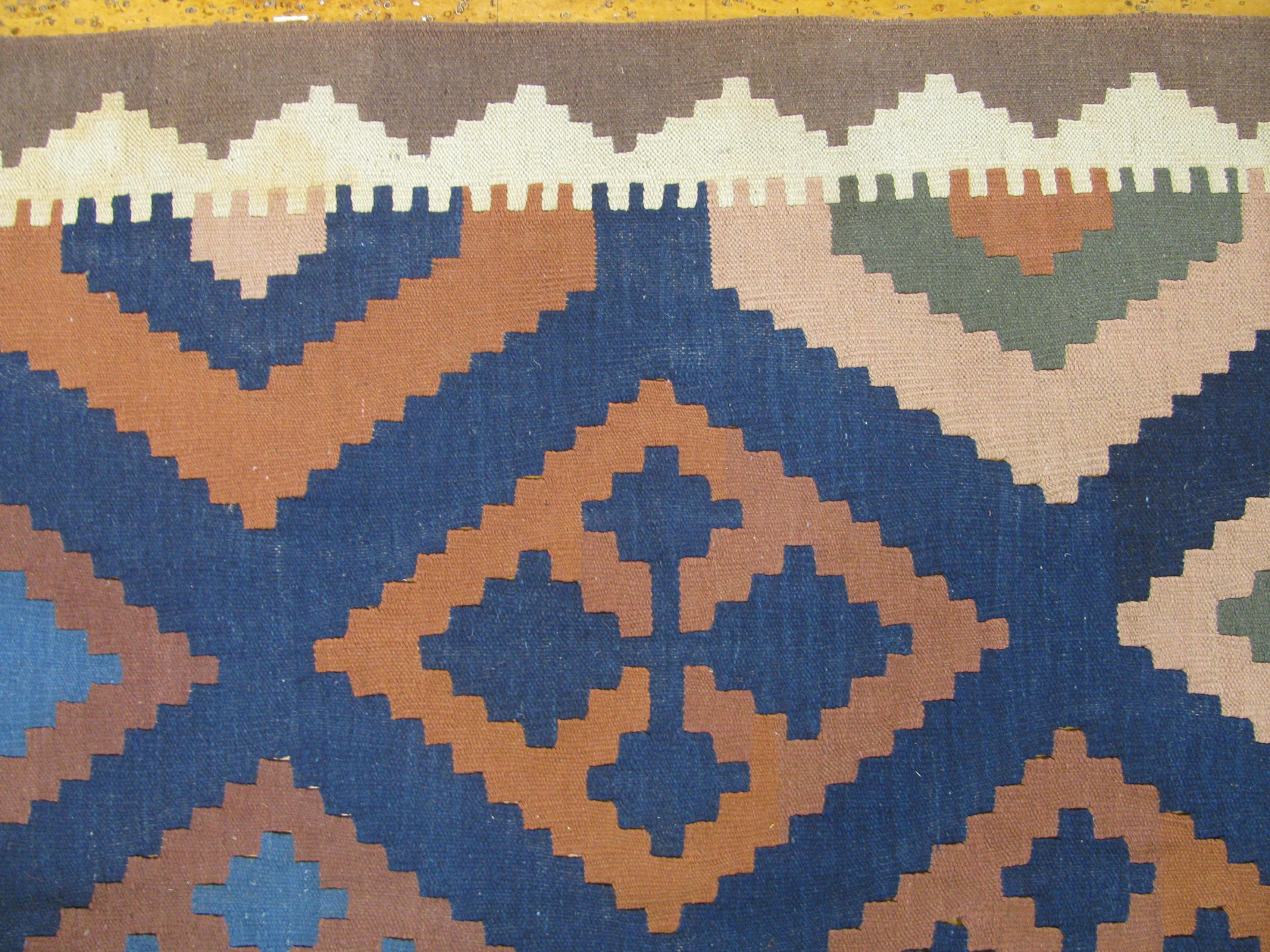 Navy Blue 7' 10 x 9' 9 Kilim Malatya Rug eSaleRugs