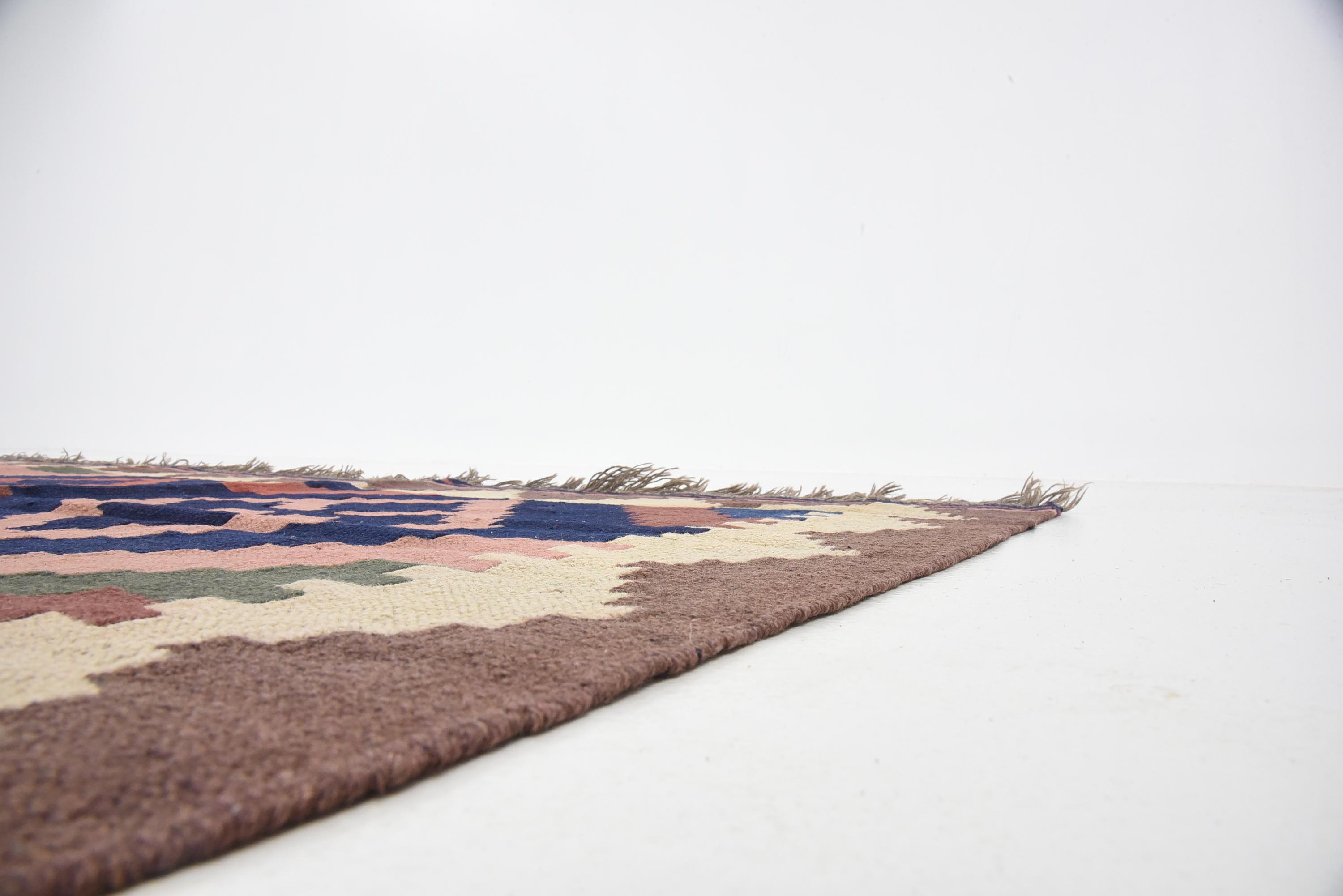 Navy Blue 7' 10 x 9' 9 Kilim Malatya Rug eSaleRugs