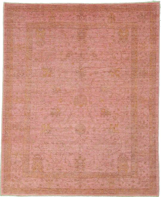 Pink 240cm x 295cm OverDyed Ziegler Oriental Rug Oriental Rugs AU Rugs