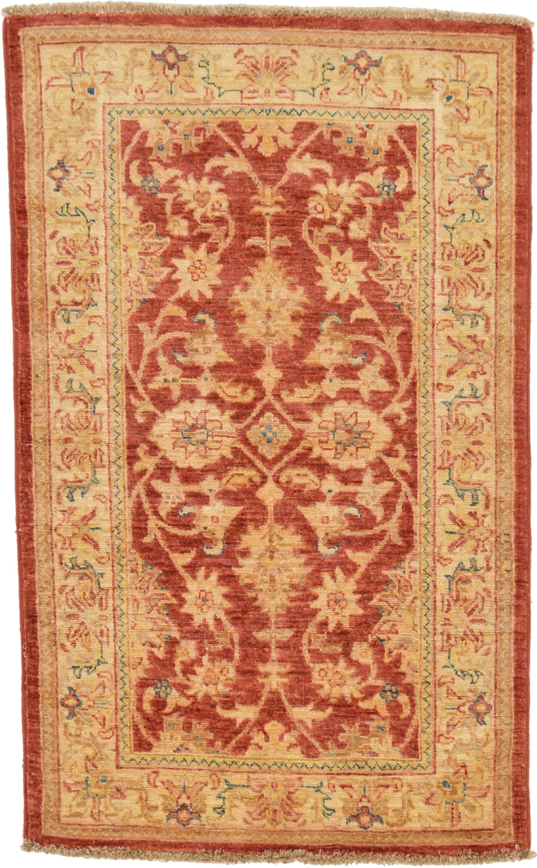 Red 2' 8 x 4' 3 Peshawar Ziegler Oriental Rug eSaleRugs