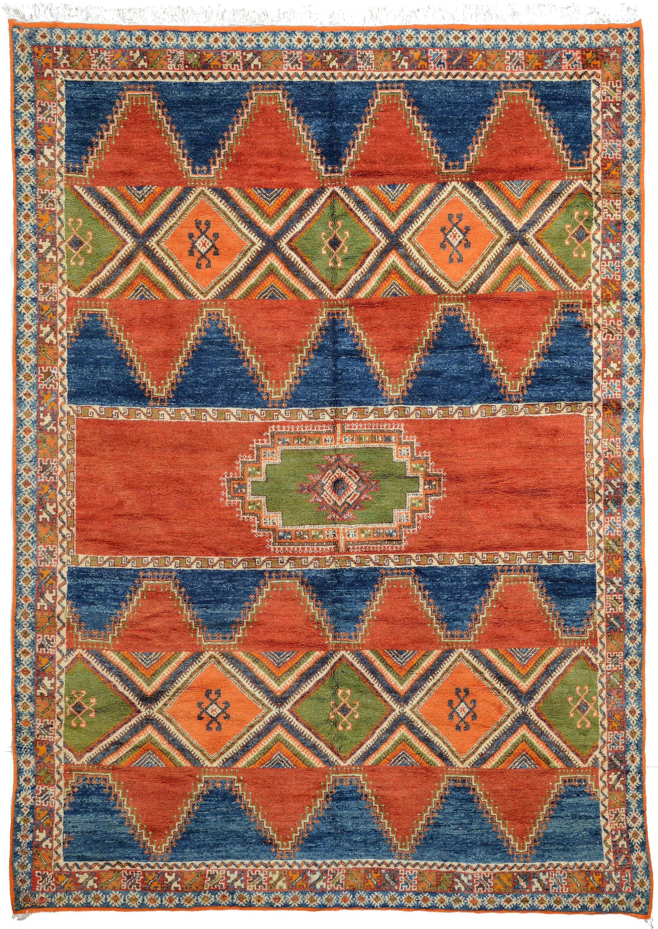 Navy Blue 8' 5 x 11' 7 Moroccan Rug eSaleRugs