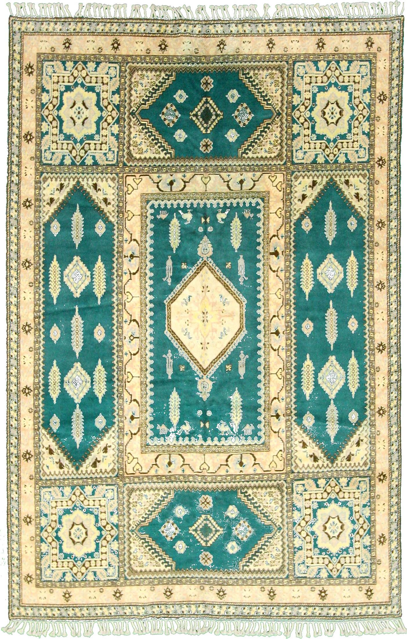 Green 8' 2 x 12' 6 Moroccan Rug eSaleRugs