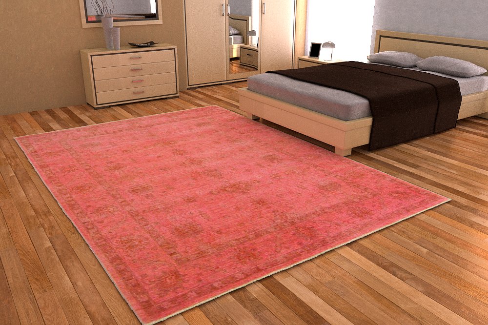 Pink 6' 10 x 9' 7 OverDyed Ziegler Oriental Rug Oriental Rugs