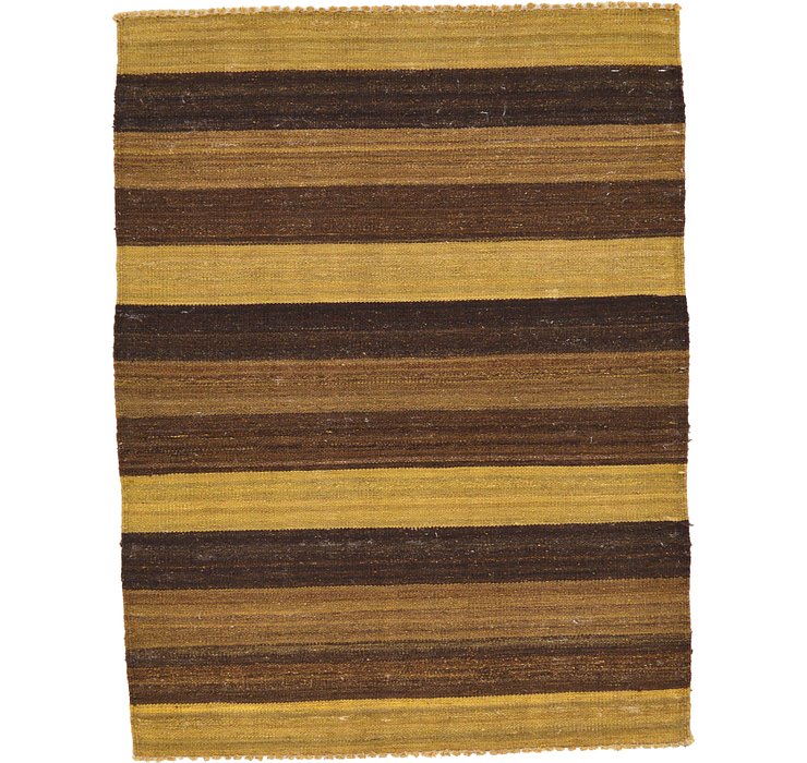 3' x 3' 11 Striped Modern Kilim Rug