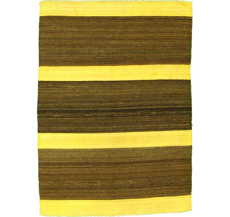 4' 10 x 6' 8 Striped Modern Kilim Rug