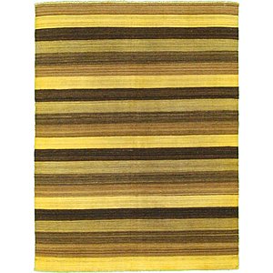 5' 1 x 6' 7 Striped Modern Kilim Rug