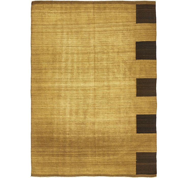 6' 1 x 8' 4 Checkered Modern Kilim ...