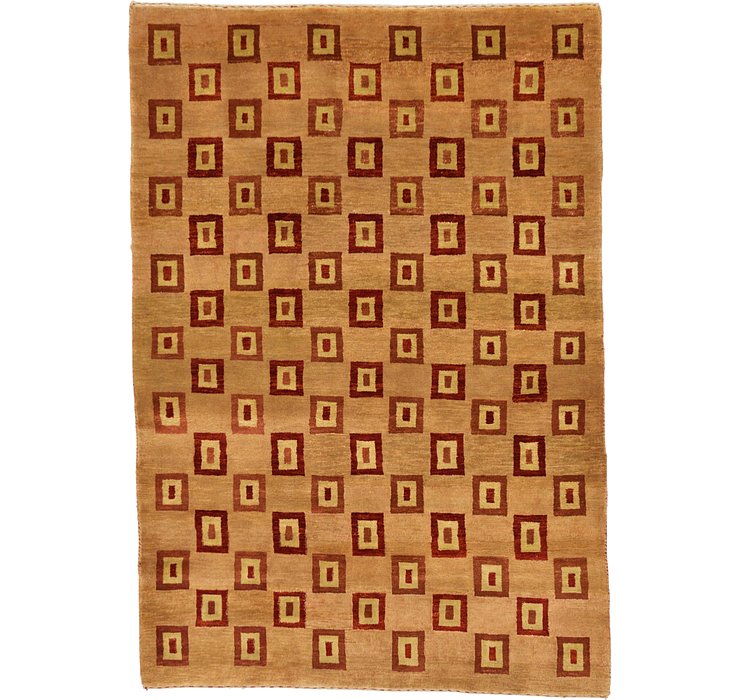 3' 11 x 5' 10 Kashkuli Gabbeh Persian...