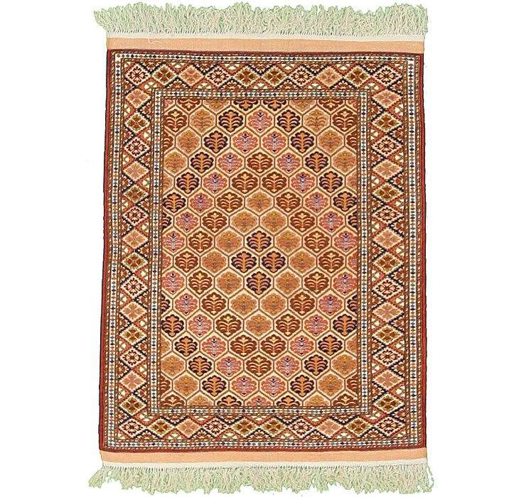 HandKnotted 3' 11 x 5' 3 Torkaman Persian Rug