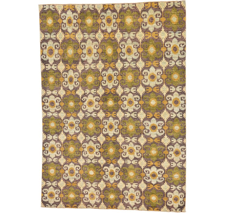 6' 1 x 8' 8 Ikat Oriental Rug