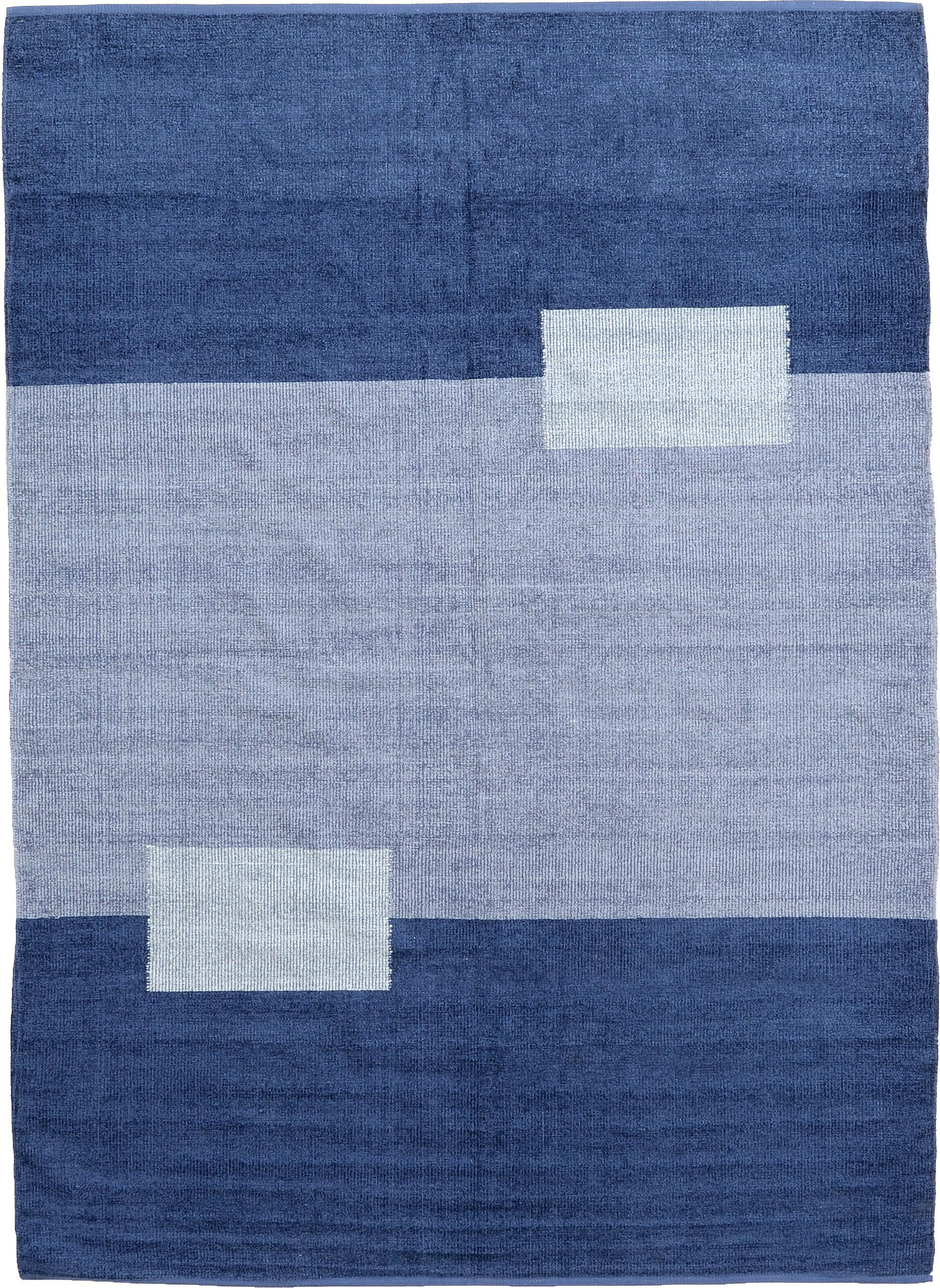 Navy Blue 5' 8 x 7' 9 Kilim Dhurrie Rug eSaleRugs