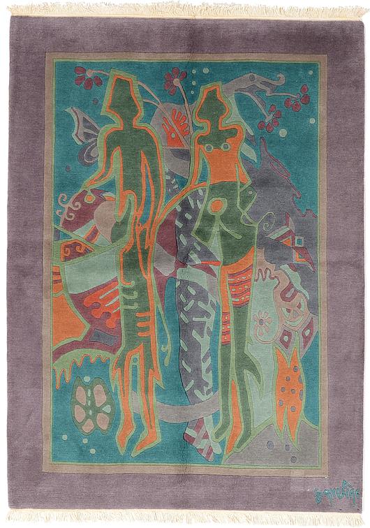 Teal 5 8 X 7 10 Nepal Rug Oriental Rugs Erugs Main Image Of Rug