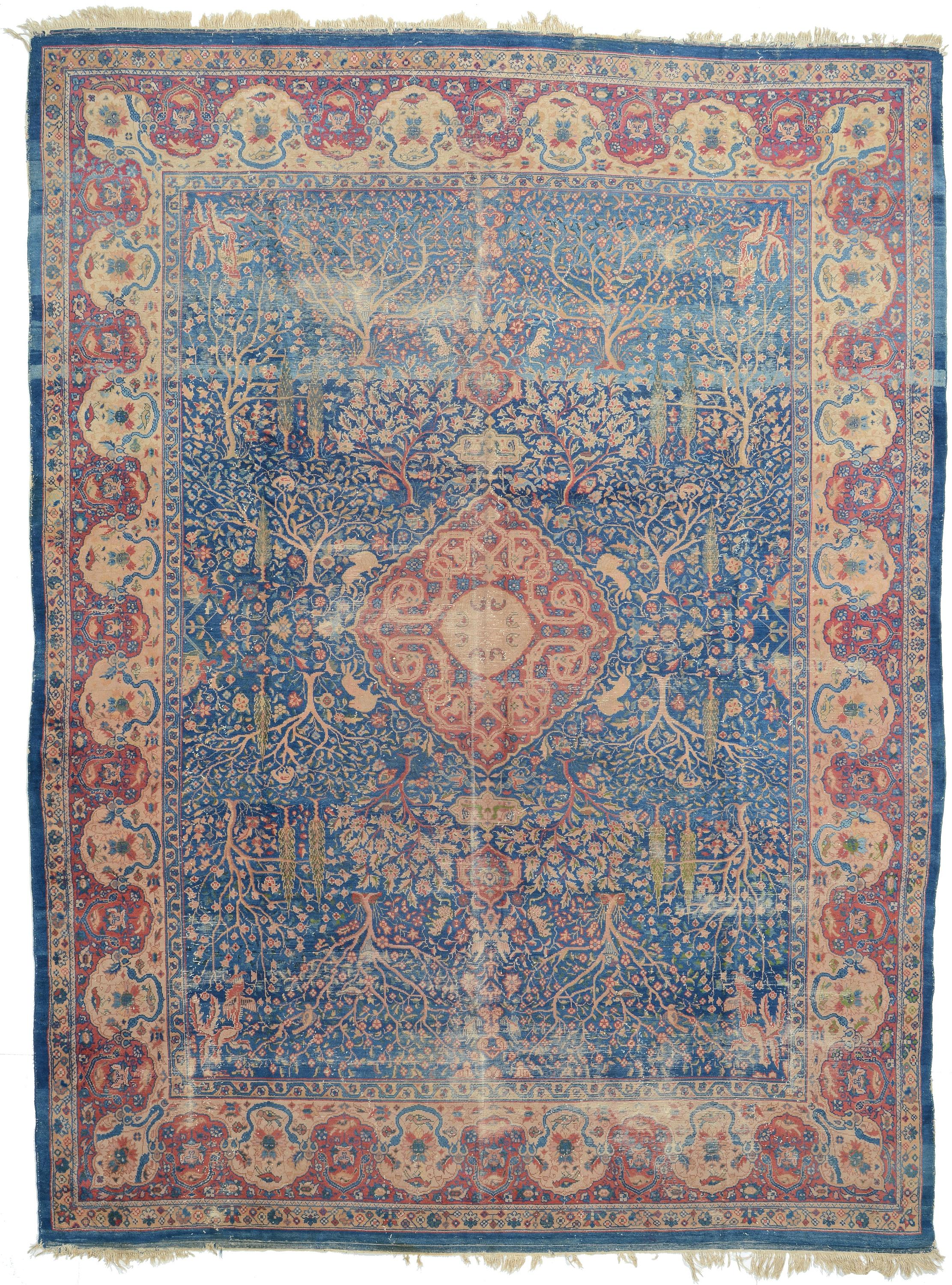 Blue 9' 8 x 13' Birjand Persian Rug | eSaleRugs