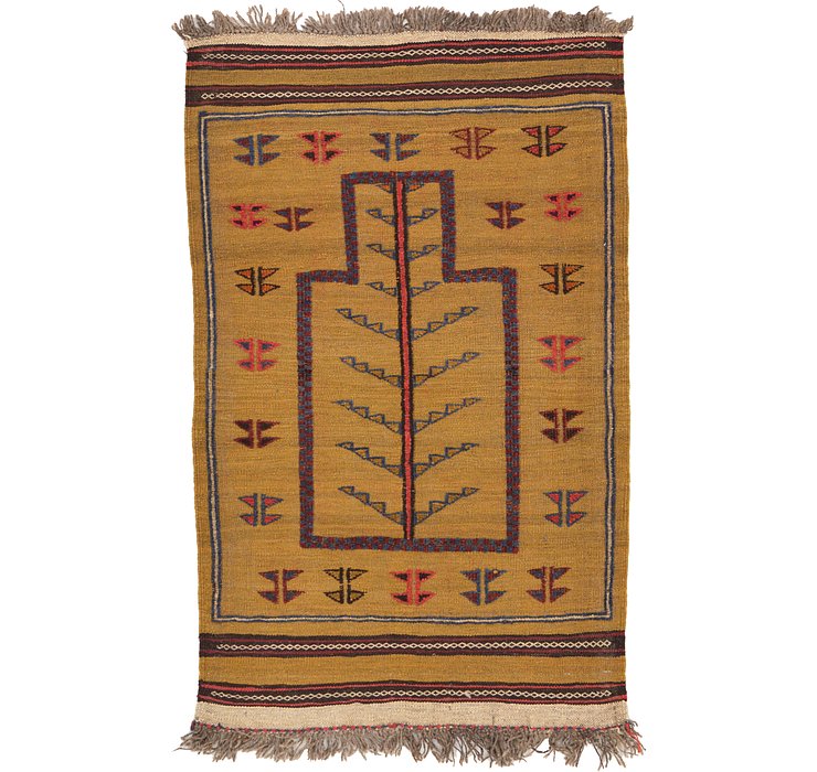 2' 7 x 4' 2 Kilim Afghan Rug