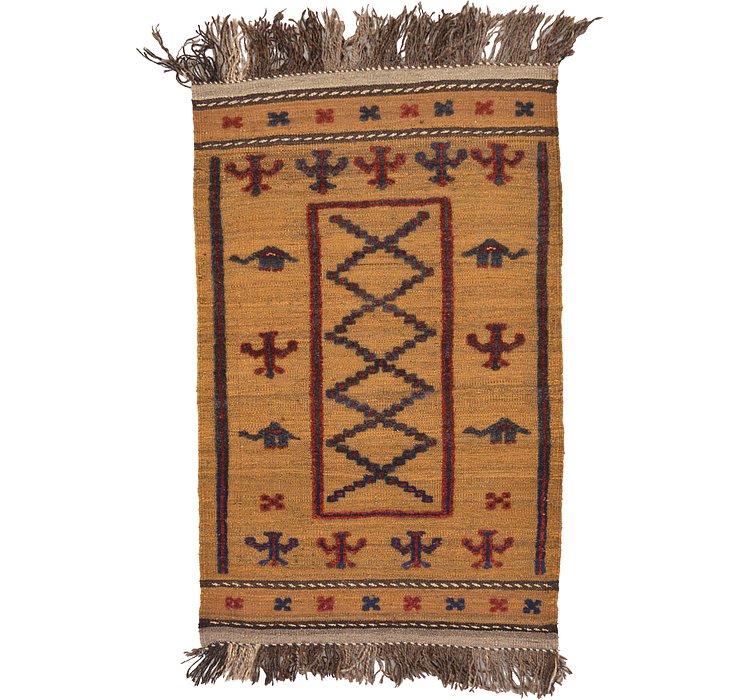 2' 6 x 4' Kilim Afghan Rug