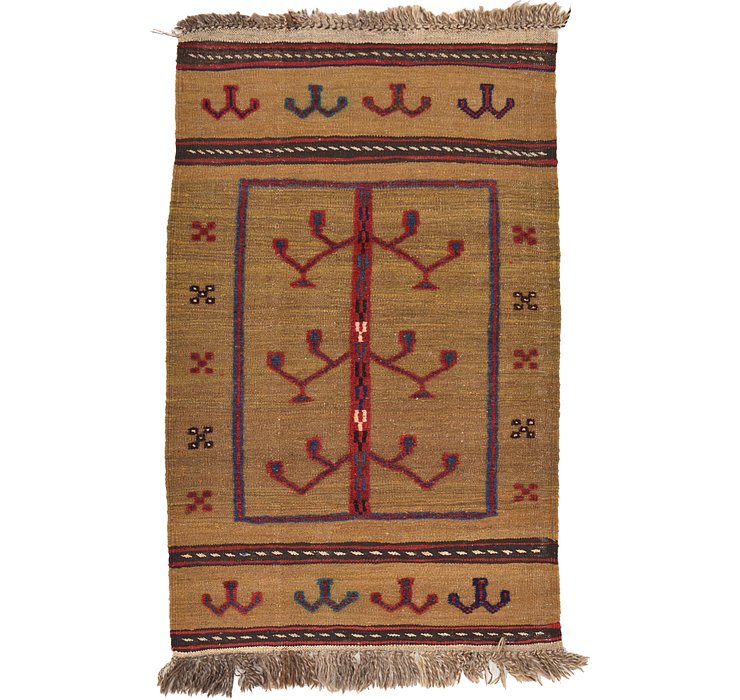 2' 7 x 4' 1 Kilim Afghan Rug