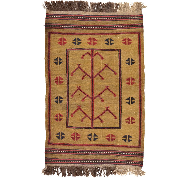 2' 9 x 4' 4 Kilim Afghan Rug