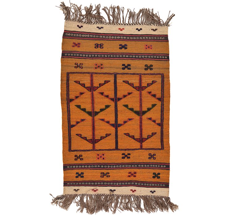 2' 7 x 4' 2 Kilim Afghan Rug