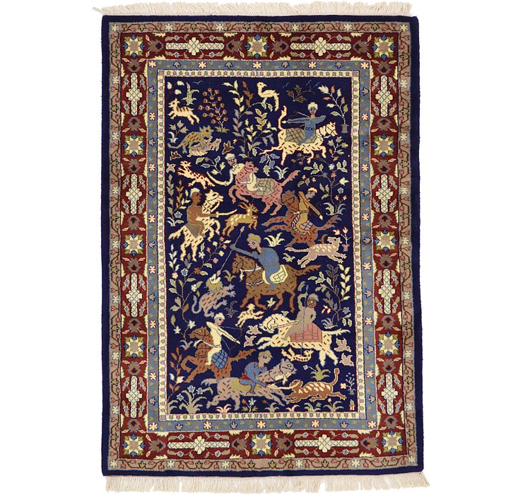 4' 6 x 6' 5 Isfahan Oriental Rug