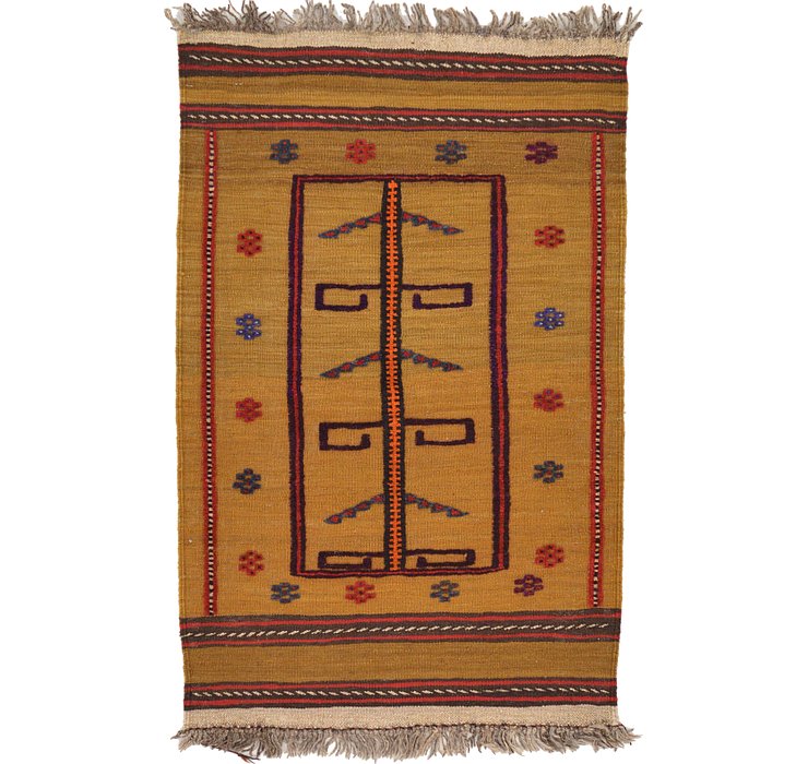 2' 8 x 4' 2 Kilim Afghan Rug
