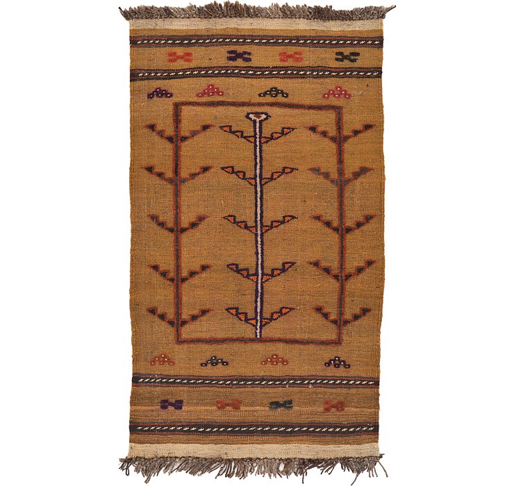 2' 6 x 4' 5 Kilim Afghan Rug