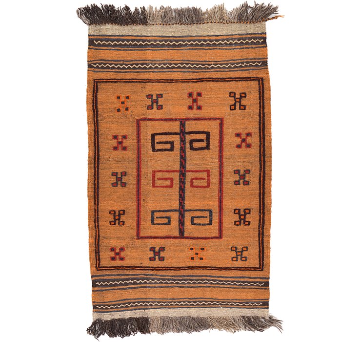2' 6 x 4' 2 Kilim Afghan Rug
