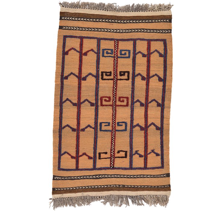 2' 8 x 4' 3 Kilim Afghan Rug