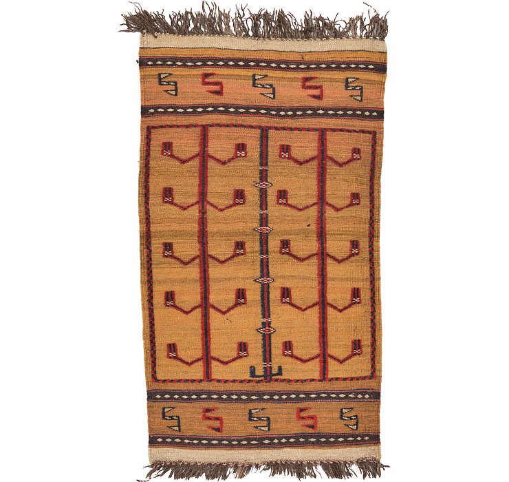 2' 6 x 4' 5 Kilim Afghan Rug