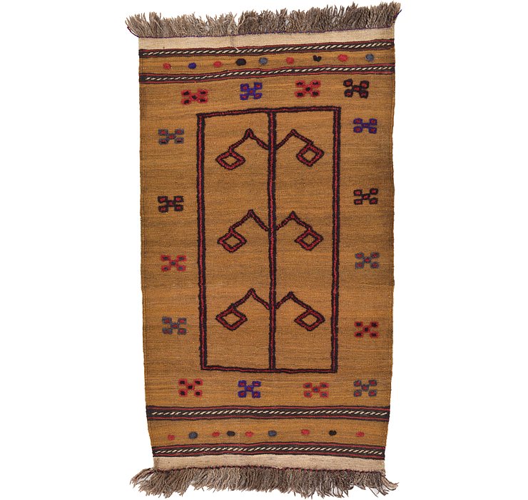 2' 8 x 4' 9 Kilim Afghan Rug
