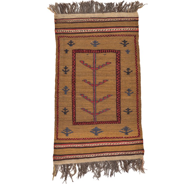 2' 8 x 4' 4 Kilim Afghan Rug