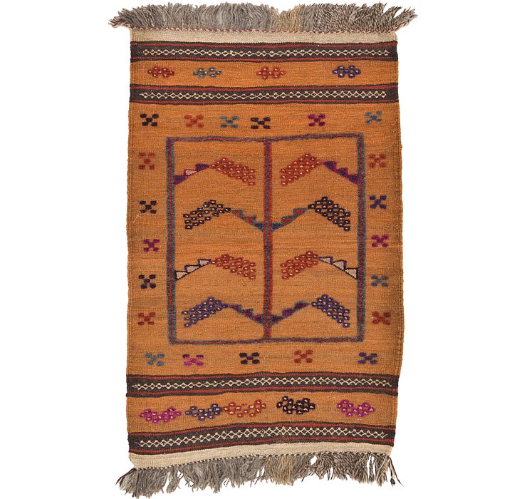 2' 9 x 4' 4 Kilim Afghan Rug