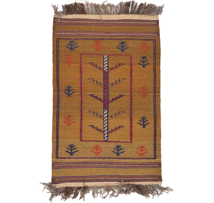 2' 7 x 4' 2 Kilim Afghan Rug