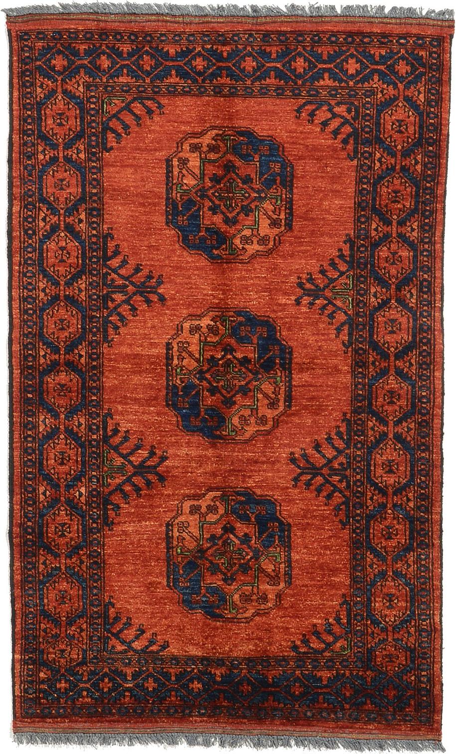 Red 3 5 X 7 Afghan Ersari Oriental Rug Rugs