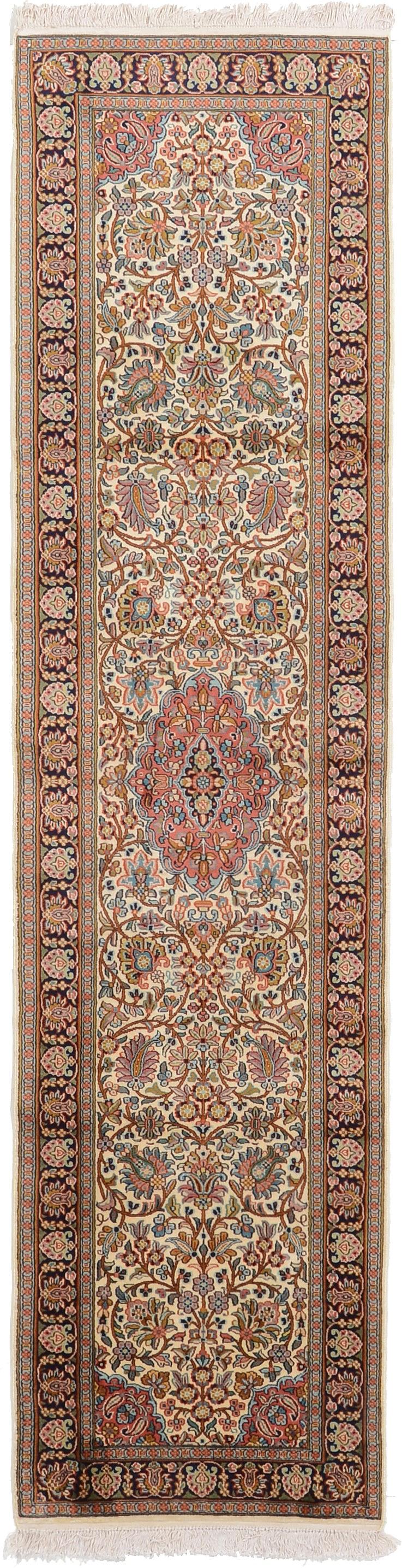 Ivory 2' 1 x 8' 4 Kashmir Oriental Runner Rug eSaleRugs