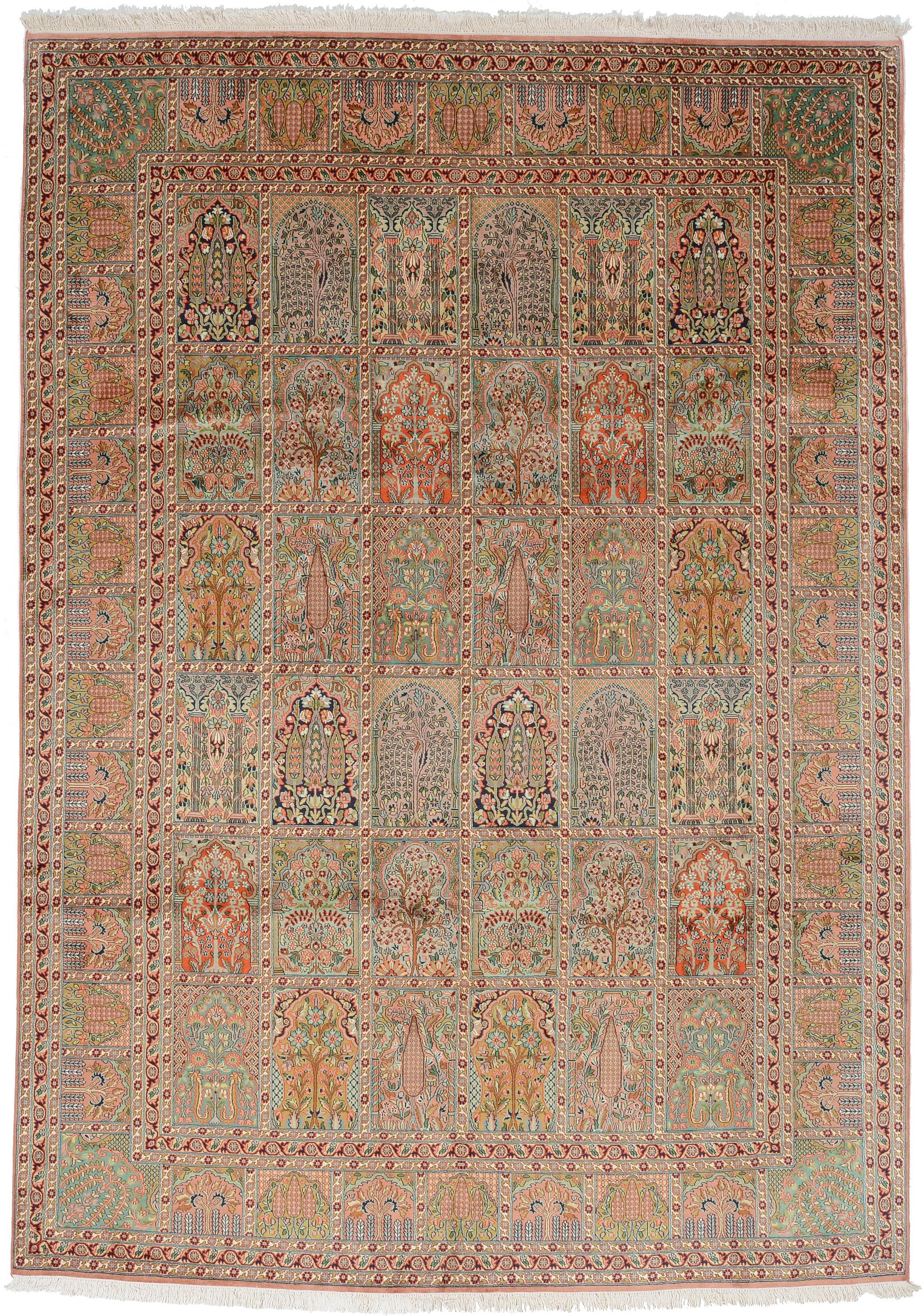 Puce 7' 2 x 10' Kashmir Oriental Rug eSaleRugs
